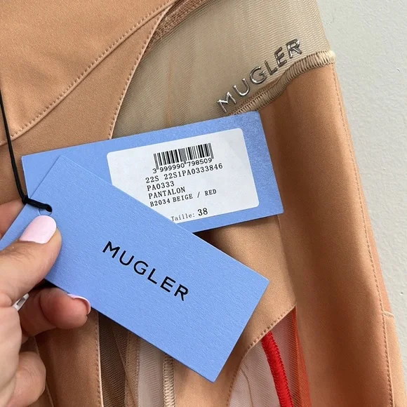 MUGLER Sheer Spiral Stirrup Leggings - Picture 8 of 12